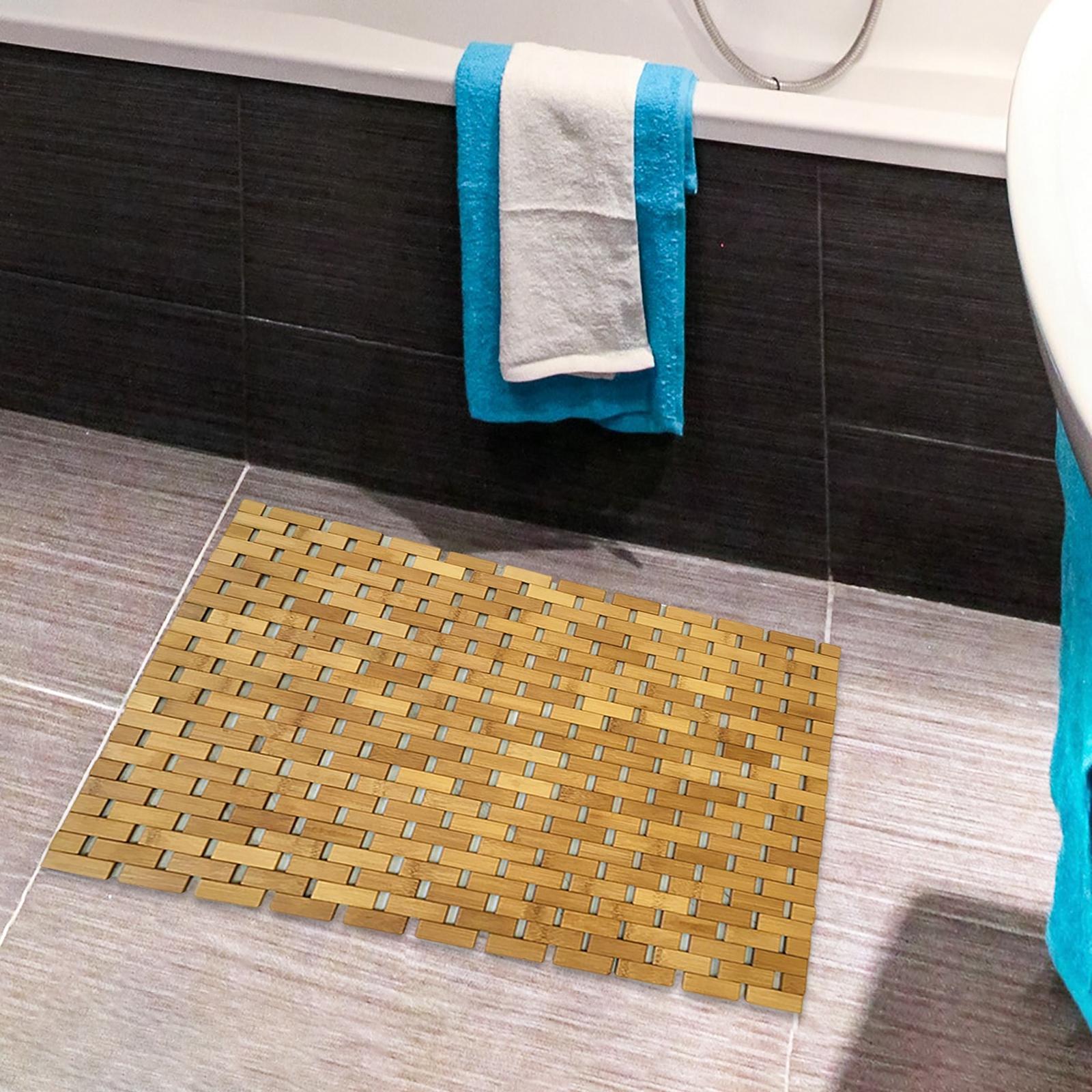Bamboo Bath Mat - Противоскользящий коврик для ванной комнаты из
