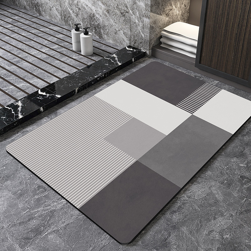 Bamboo Bath Mat - Скандинавский геометрический коврик для ванной из