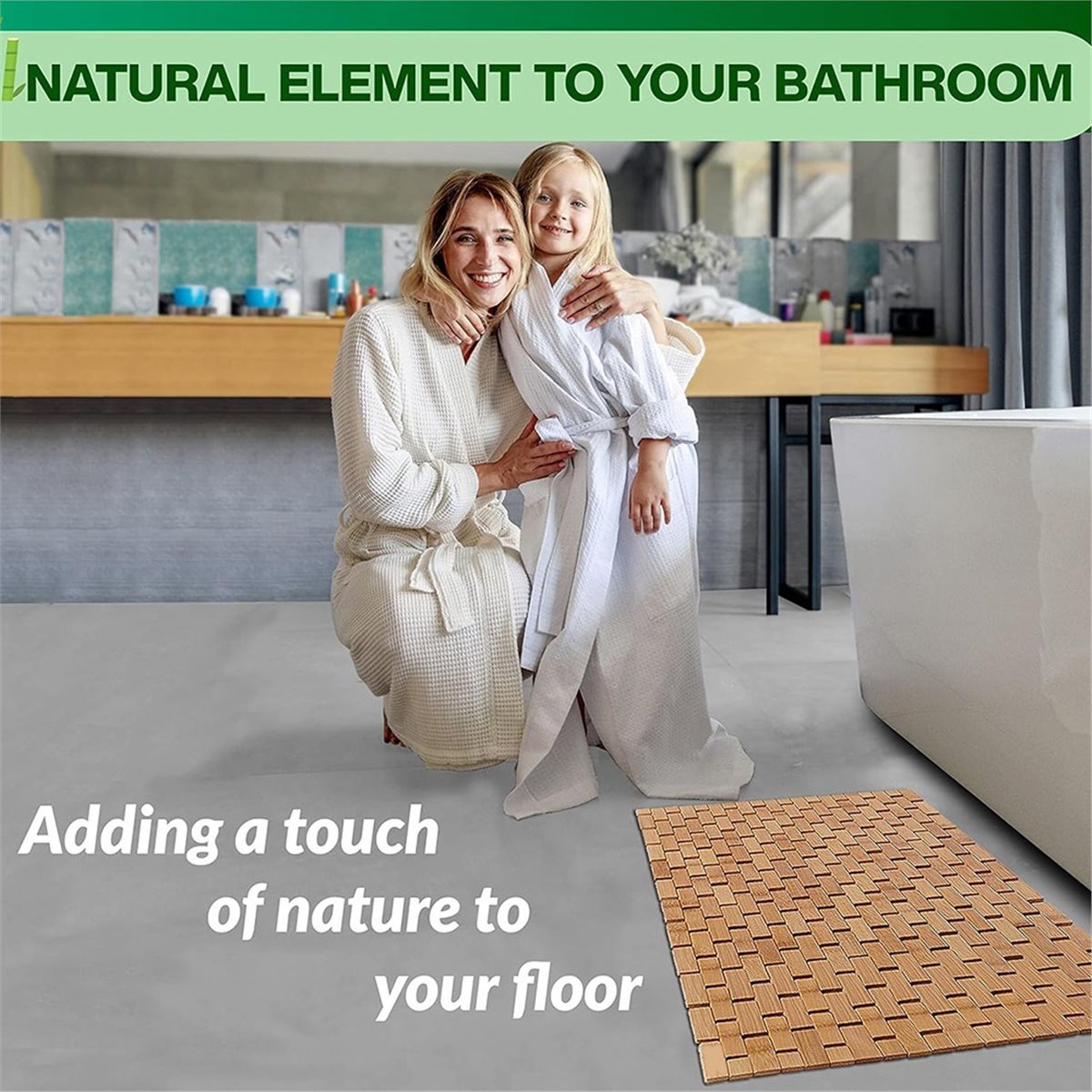 Бамбуковый коврик для ванной N – обзор и цена Bamboo Bath Mat