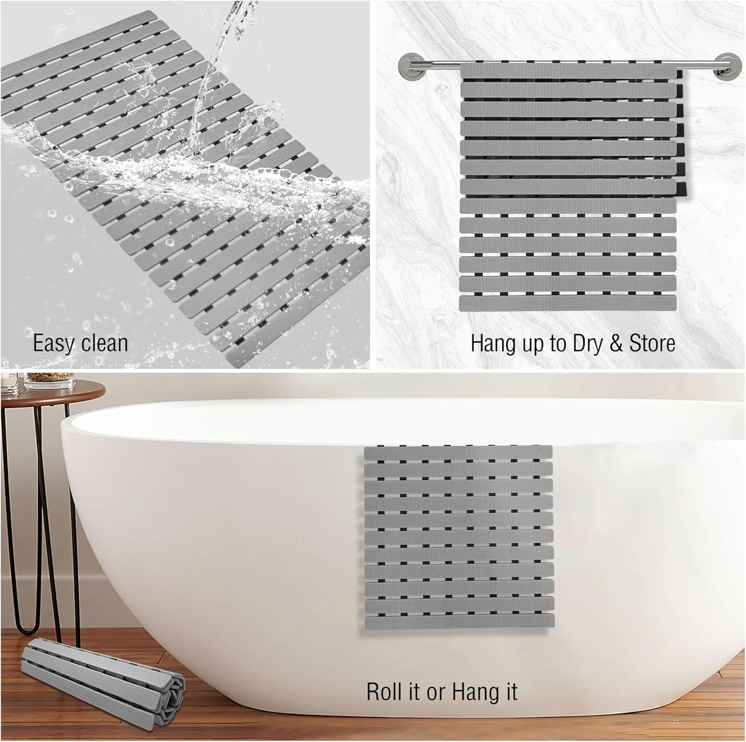 1 шт. нескользящий коврик для  – обзор и цена Bamboo Bath Mat